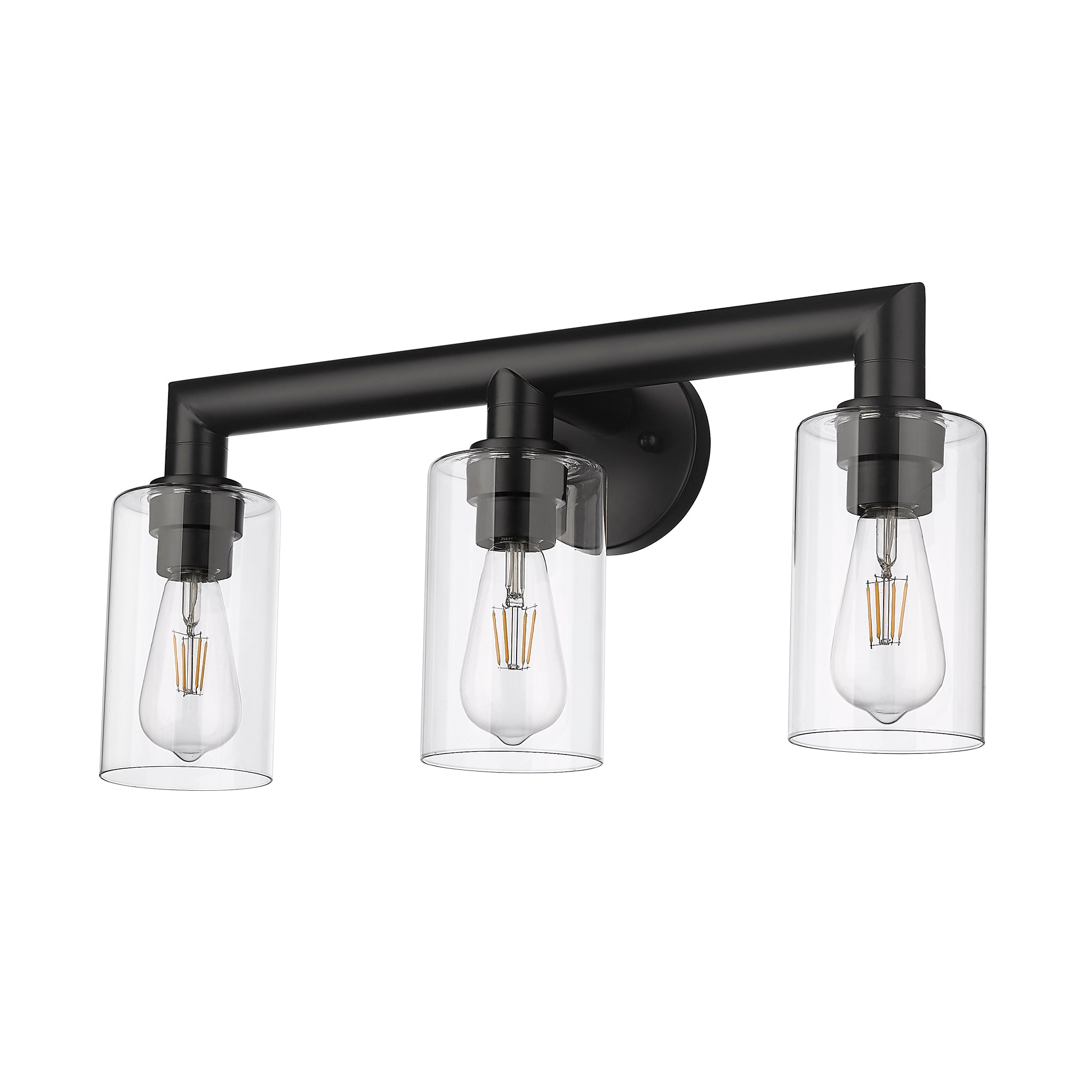 Matte black vanity on sale light fixture