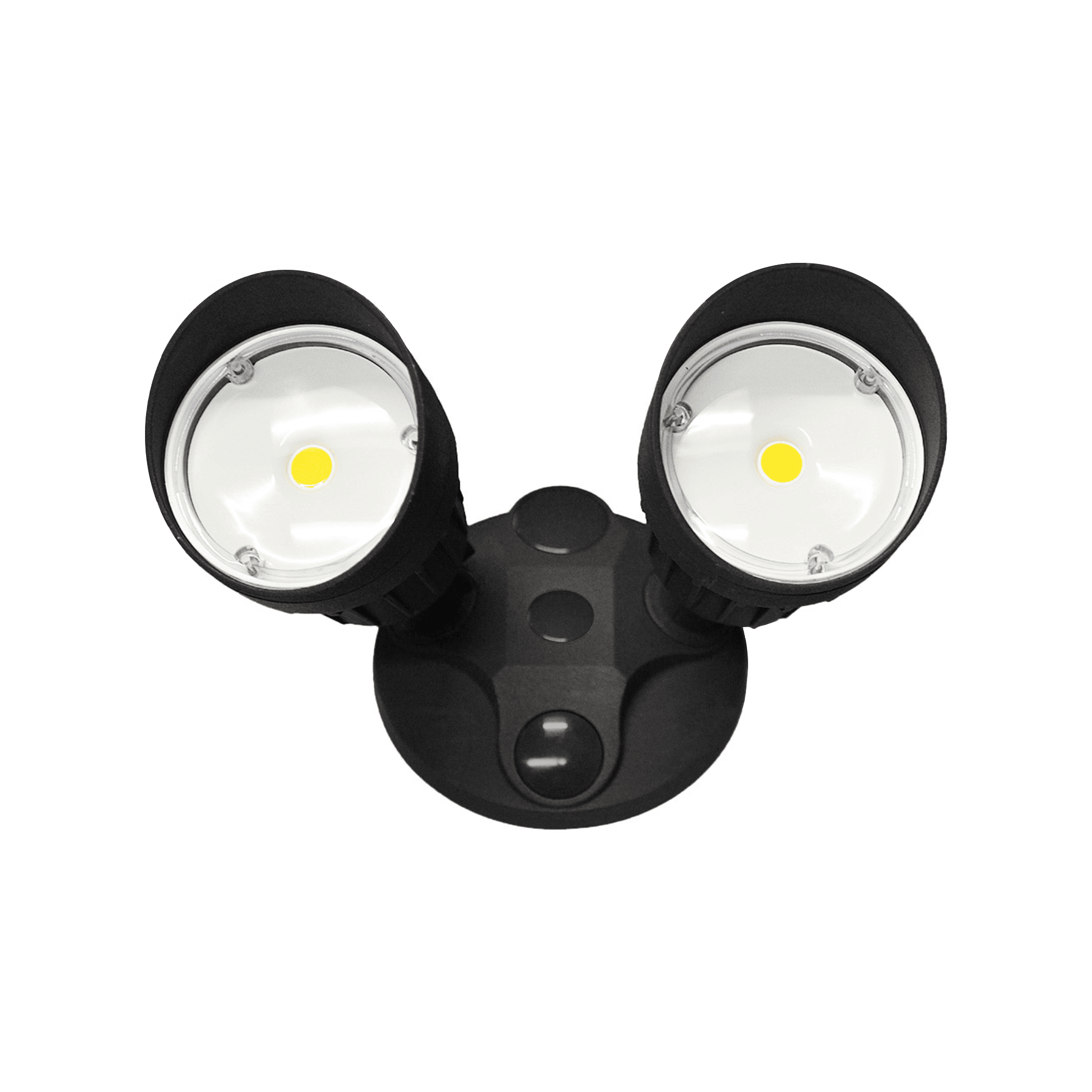 Outdoor LED Security Lights 2 Light 360° Adjustable Black Flood